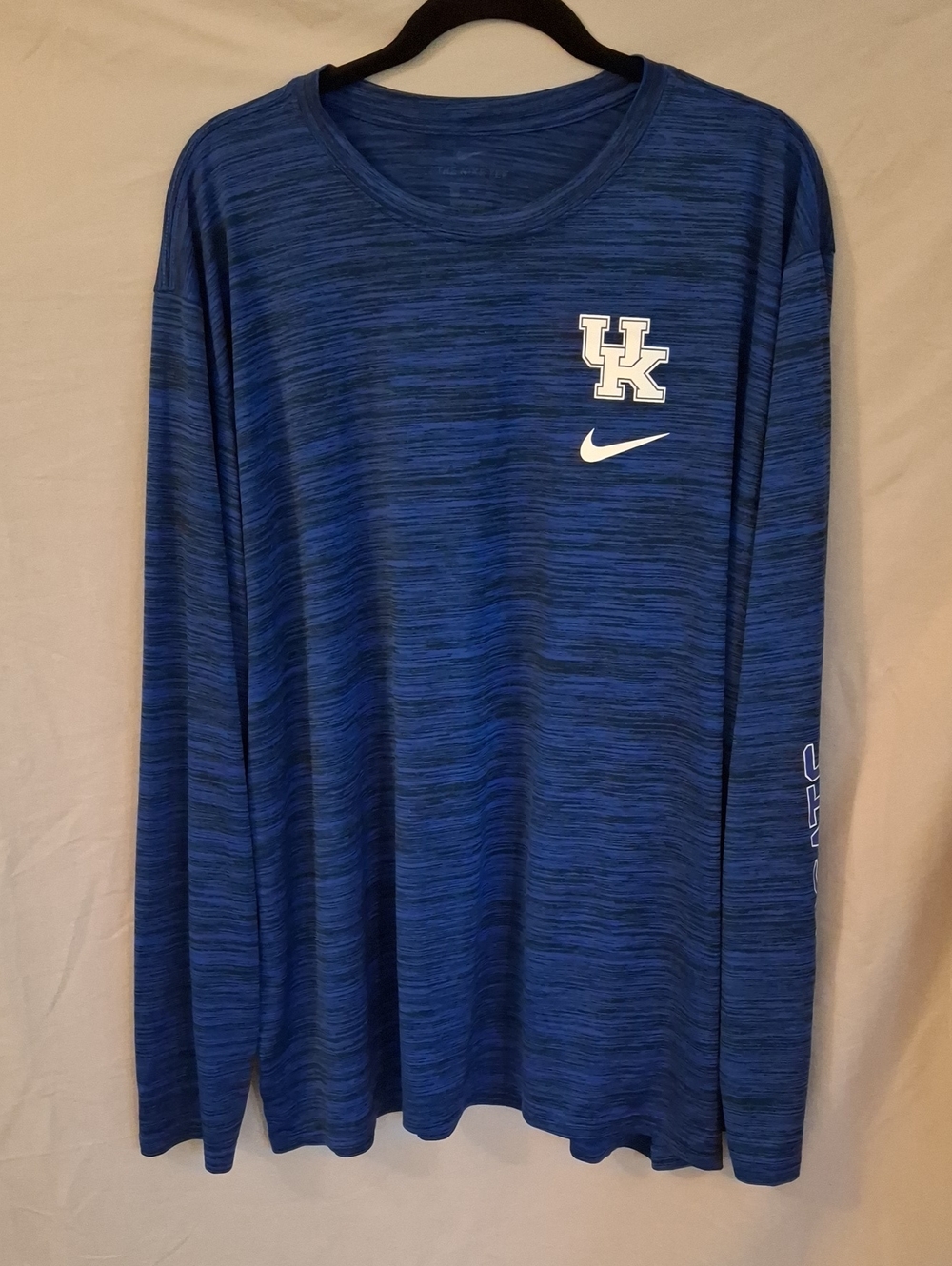 Nike Dri-FIT Kentucky Wildcats Mens 3XL Long Sleeve Shirt Blue Space Dye